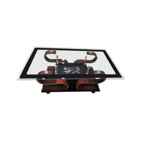 Modern glass coffee table with a sturdy metal frame, ideal for enhancing any living room décor.