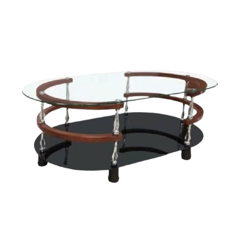 Modern glass coffee table with a sturdy metal frame, ideal for enhancing any living room décor.