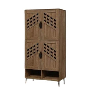 Ella 80cm Shoe Cabinet | 4 Door Cabinet with Open Shelves