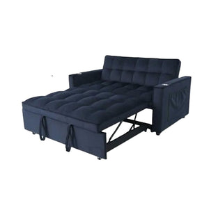 Lavender Sofa Bed | Fabric Upholstered Pull-Out Sofa Bed with Cushions