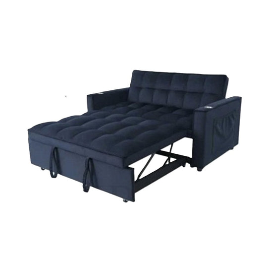 Lavender Sofa Bed | Fabric Upholstered Pull-Out Sofa Bed with Cushions