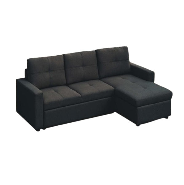 A cozy sofa bed featuring a comfortable mattress and plush pillows, perfect for relaxation and overnight guests.