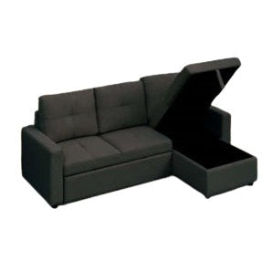 A cozy sofa bed featuring a comfortable mattress and plush pillows, perfect for relaxation and overnight guests.