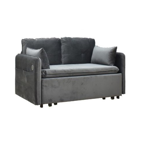 A modern sofa bed showcasing a supportive mattress and inviting pillows, designed for comfort and versatility in any space.