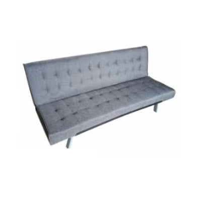 A stylish couch featuring a buttoned seat, adding elegance to any living space.