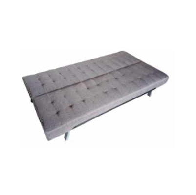 A stylish couch featuring a buttoned seat, adding elegance to any living space.