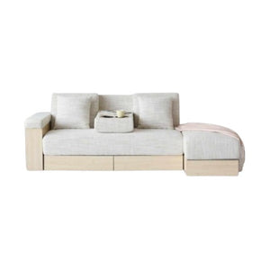 Ellie Sofa Bed | Fabric Upholstered Sofa Bed with Storage Drawer & Cup Holder