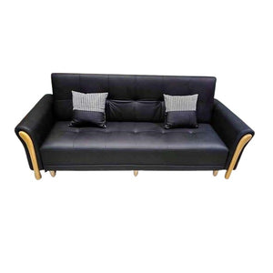 Aurora Sofa Bed | Chesterfield Leatherette Sofa Bed with Cushions