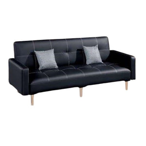 Luna Sofa Bed | Leatherette Sofa Bed with Cushions & Side Pocket