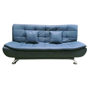 Blue Sofa Bed | Blue Fabric Upholstered Sofa Bed with Cushions
