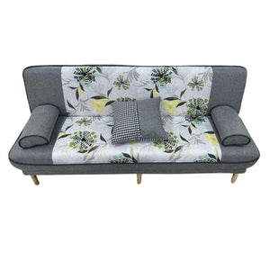 Sofia Sofa Bed | Printed Fabric Upholstered Sofa Bed with Cushions