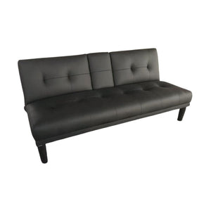 Charlotte Sofa Bed | Leatherette Upholstered with Cup Holder