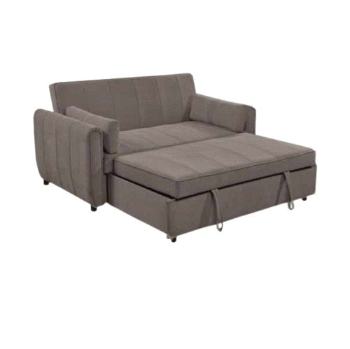 A cozy sofa bed featuring a comfortable mattress and plush pillows, perfect for relaxation and overnight guests.