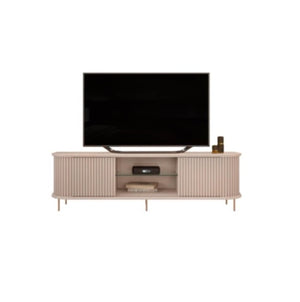 Atlas 220cm TV Stand | 2 Doors with Glass Shelf