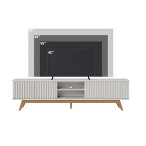 Fortaleza 220cm TV Stand | 2 Doors with Internal & Open Shelves