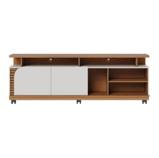 Elegant TV stand suitable for a 75-inch television, combining functionality and contemporary aesthetics for your home.