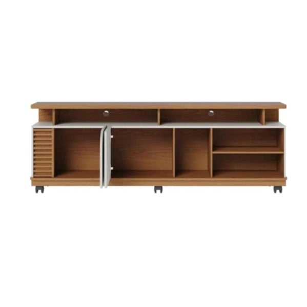 Elegant TV stand suitable for a 75-inch television, combining functionality and contemporary aesthetics for your home.