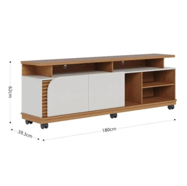 Elegant TV stand suitable for a 75-inch television, combining functionality and contemporary aesthetics for your home.