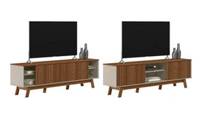 Saofrancisco 180cm TV Stand with Sliding Doors & Open Storage
