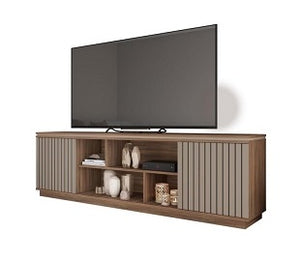 Simetria 180cm Fluted TV Stand | Sliding Door, Cabinet & Open Storage