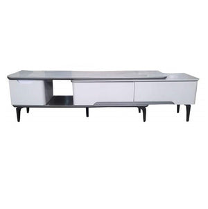Hemie 140-160cm Expandable TV Stand | Glass Top & Storage Cabinet