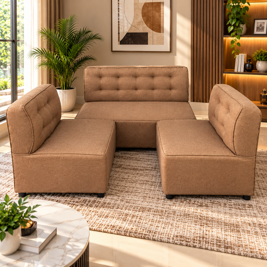 Astro Sofa Set | 2-1-1 Fabric Upholstered Sofa