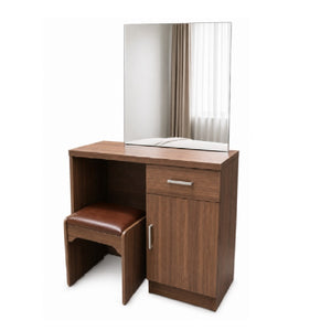 Arlen 91cm Dresser with Mirror & Stool | 1 Drawer with 1 Cabinet