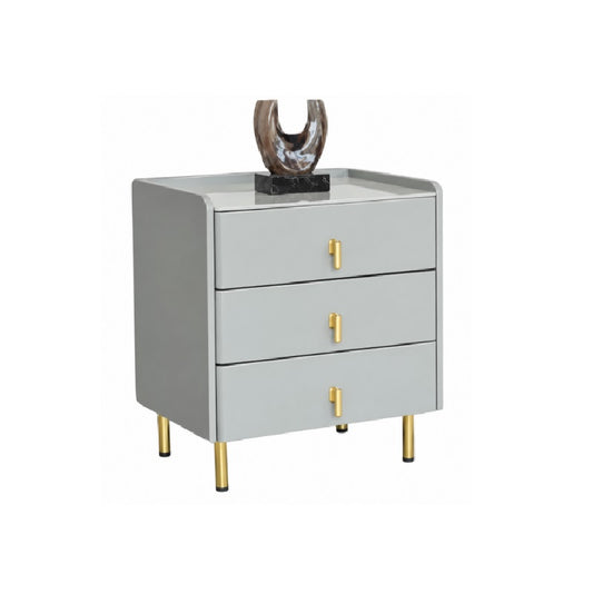 Jaxon Bedside Table | Sintered Top with 3 Drawers
