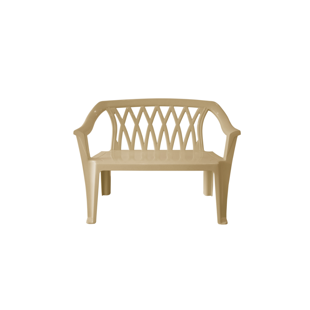 Cofta Diamond Monobloc Bench | 2-Seater| Durable Moulded Polypropylene Plastic