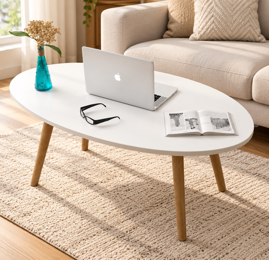 Oakleaf Oval Wooden Coffee Table